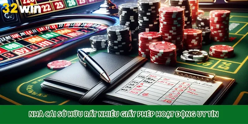 Nhà cái sở hữu rất nhiều giấy phép hoạt động uy tín