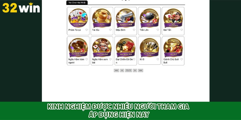 Kinh nghiệm được nhiều người tham gia áp dụng hiện nay