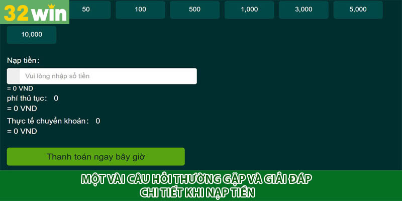 Một vài câu hỏi thường gặp và giải đáp chi tiết khi nạp tiền